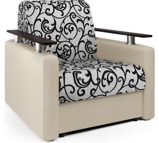 Изображение товара Кресло-кровать Шарм 90 экокожа беж и узоры 170522338