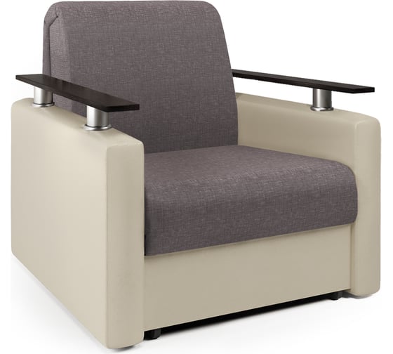 Изображение товара Кресло-кровать Шарм 70 рогожка латте и экокожа беж 170522280