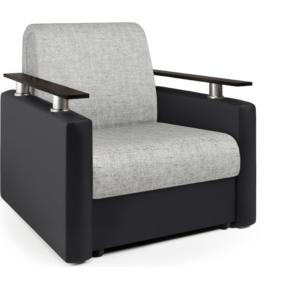 Изображение товара Кресло-кровать Шарм 80 из экокожи и шенилла современный дизайн