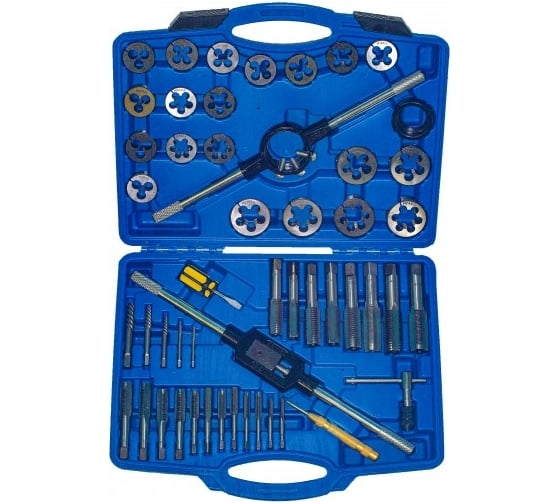 Изображение товара Набор метчиков и плашек VERTUL метрический, 51 предмет VR50547