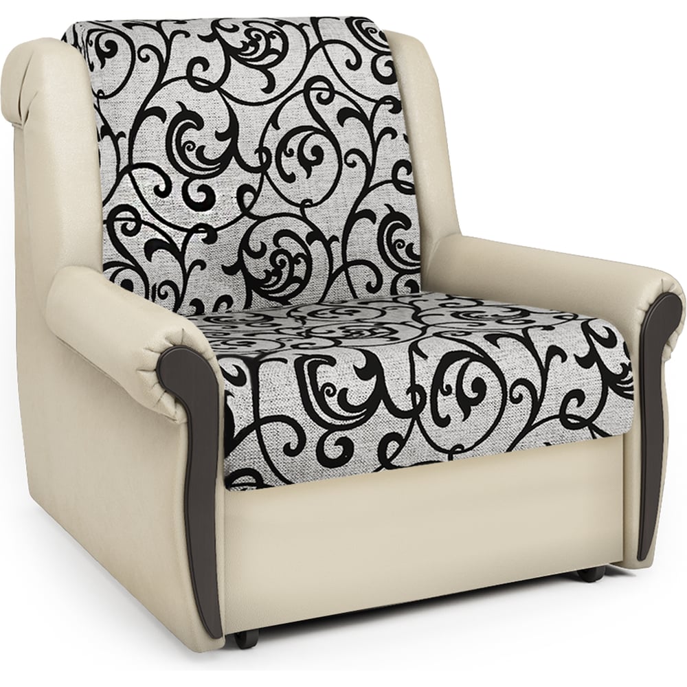 Изображение товара Кресло-кровать Шарм Аккорд М 60 экокожа беж и узоры 170522075