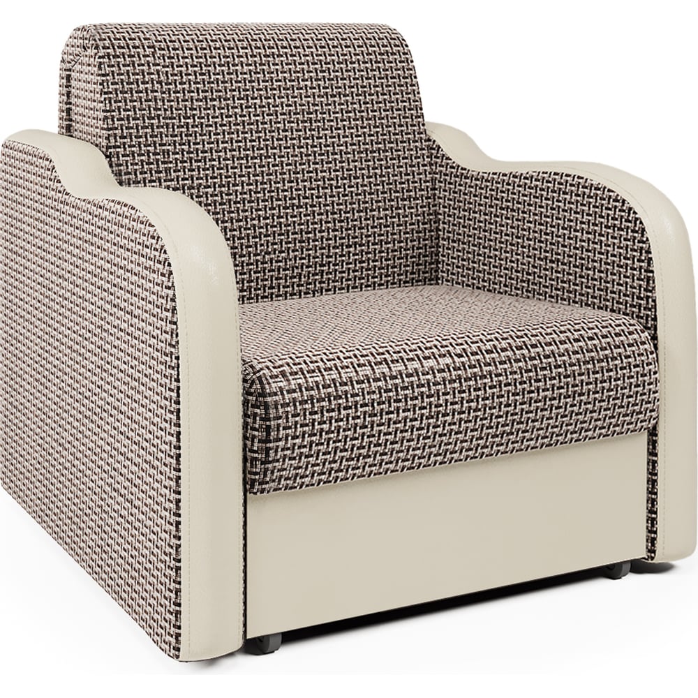 Изображение товара Кресло-кровать Шарм Коломбо 60 Корфу, коричневая с экокожей, современный дизайн