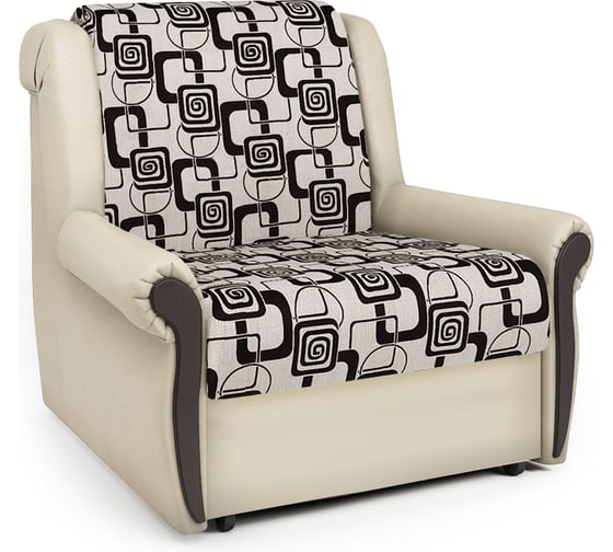 Изображение товара Кресло-кровать Шарм Аккорд М 80 экокожа беж и ромб 170522093