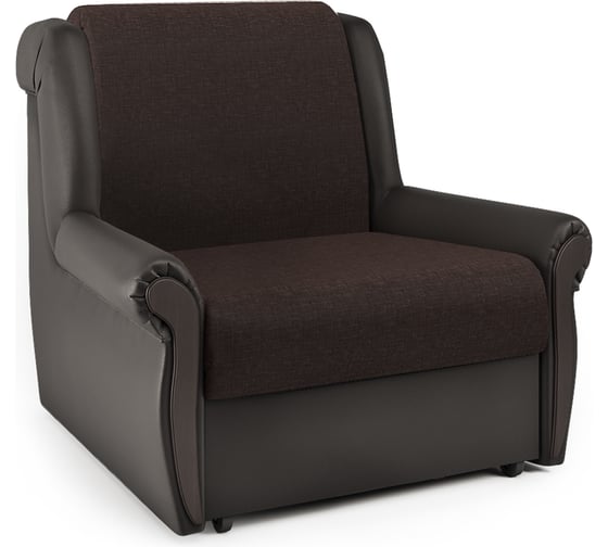 Изображение товара Кресло-кровать Шарм Аккорд М рогожка шоколад и экокожа шоколад 33070663