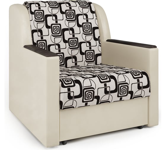 Изображение товара Кресло-кровать Шарм Аккорд Д 60 экокожа беж и ромб 170522013
