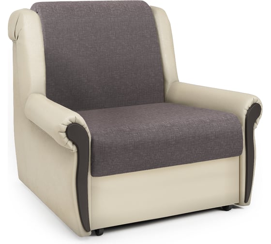 Изображение товара Кресло-кровать Шарм Аккорд М 60 рогожка латте и экокожа беж 170522067