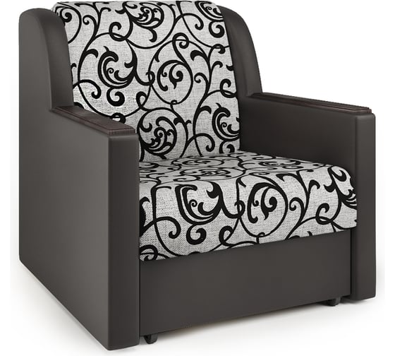 Изображение товара Кресло-кровать Шарм Аккорд Д 60 экокожа шоколад и узоры 170522019