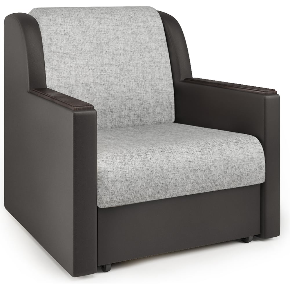 Изображение товара Кресло-кровать Шарм Аккорд Д 90 экокожа шоколад и серый