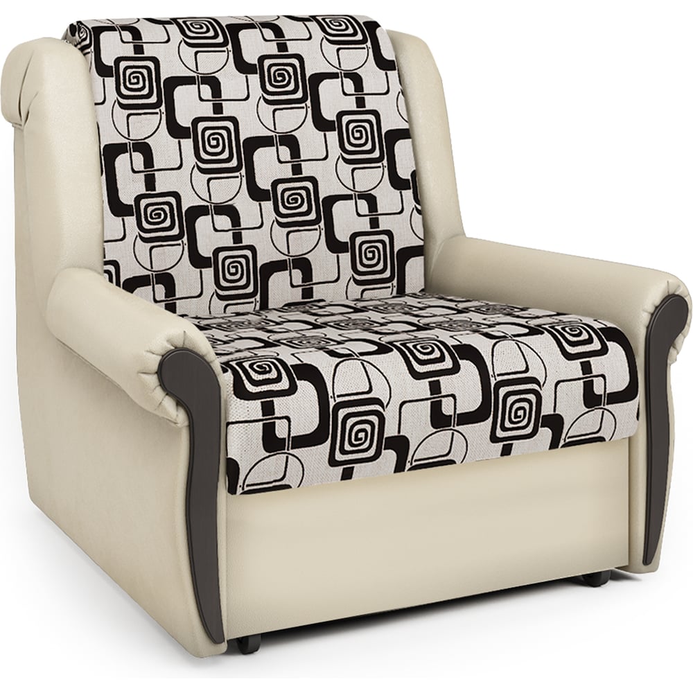 Изображение товара Кресло-кровать Шарм Аккорд М 60 экокожа беж и ромб 170522073