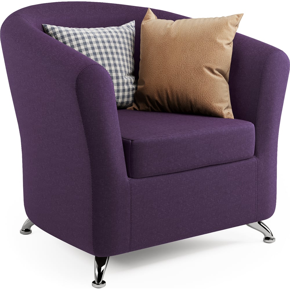 Изображение товара Кресло Шарм Евро фиолетовое рогожка стиль лофт комфортное