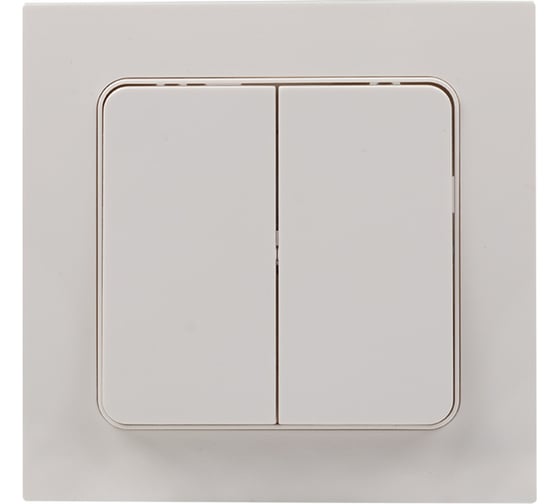 Изображение товара 2-клавишный выключатель EKF PROxima Стокгольм, 10А, белый EXV10-023-10