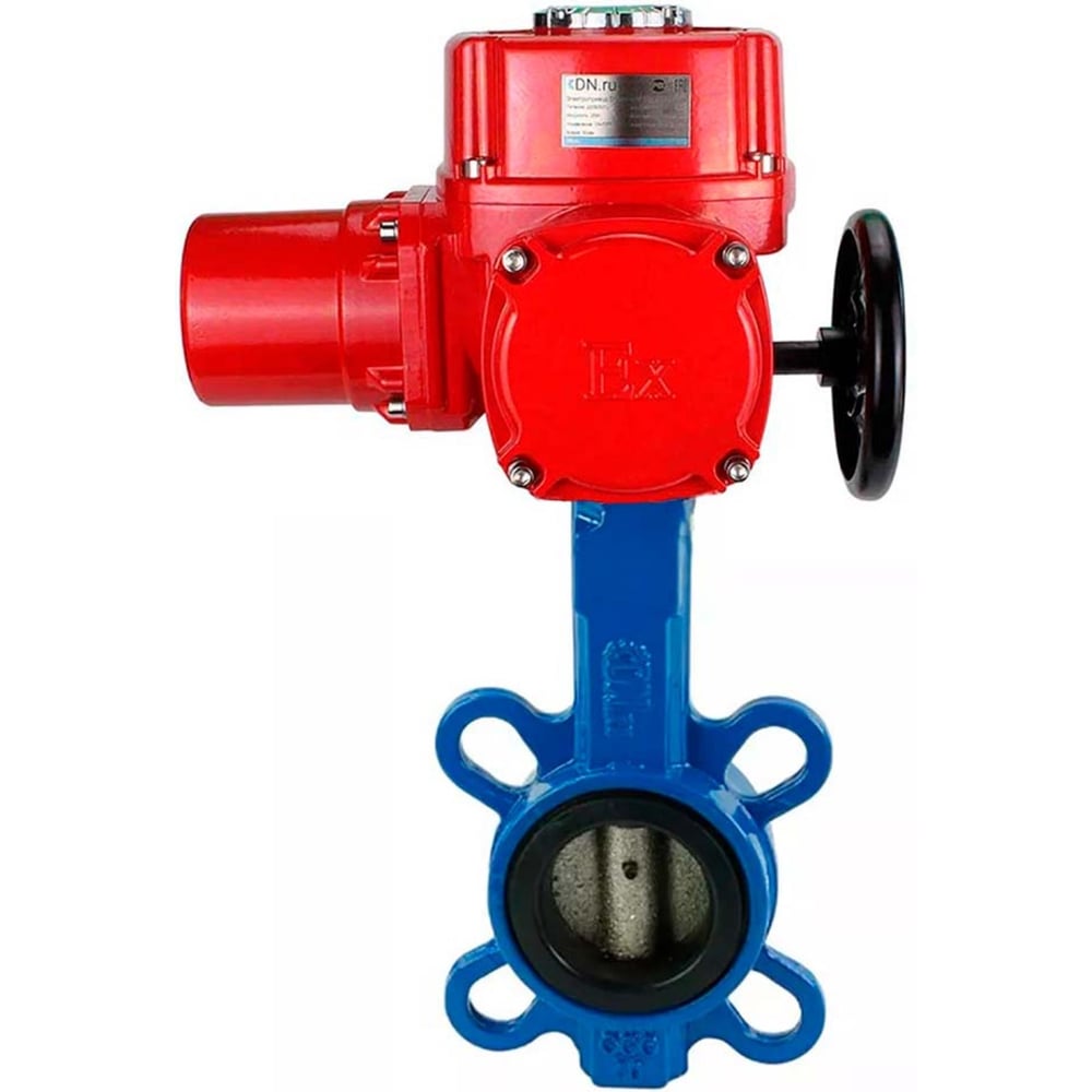 Изображение товара Затвор DN.ru дисковый GGG50-GGG40-EPDM Ду300 Ру16 с электроприводом QT-W (M) EX-060 220В