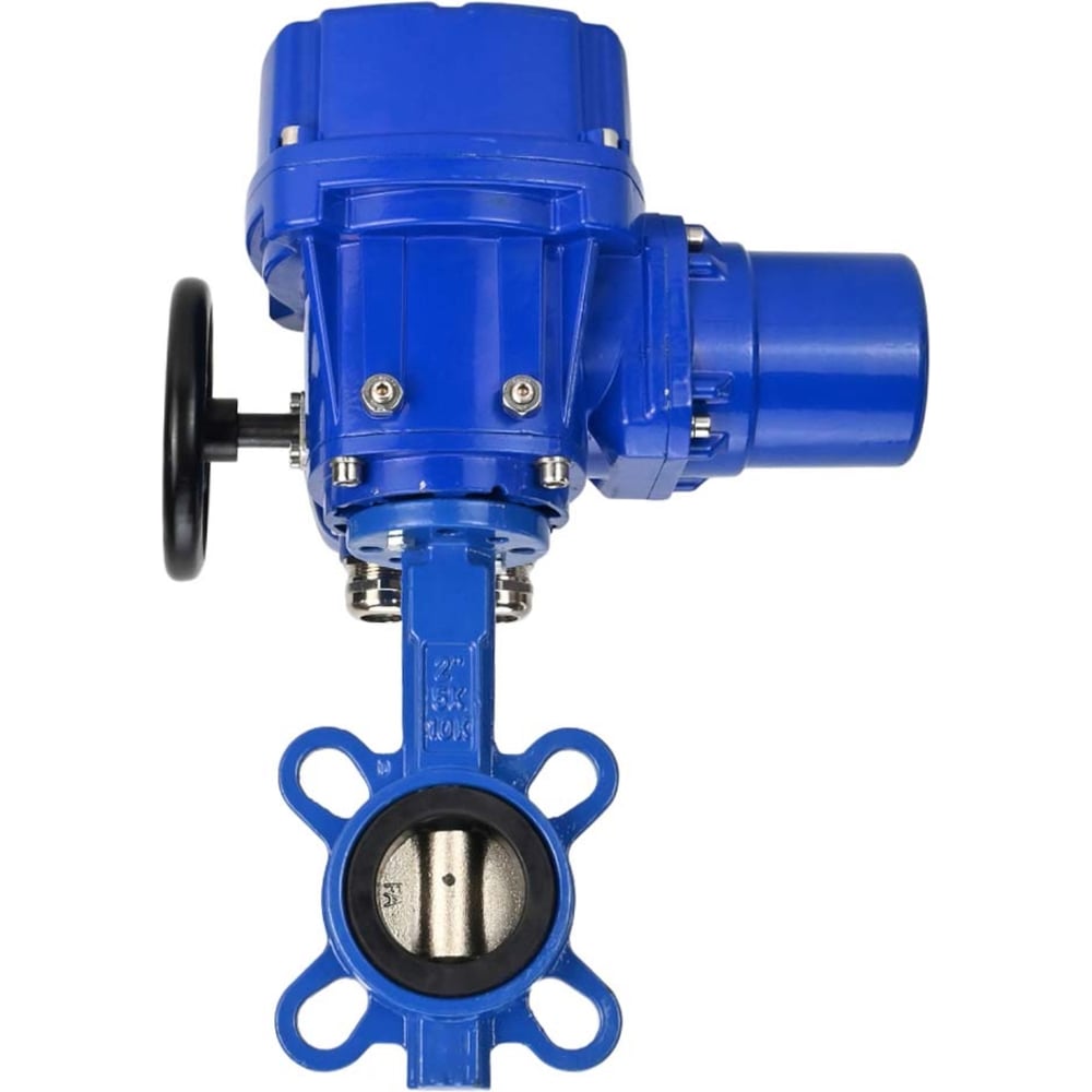 Изображение товара Затвор DN.ru дисковый GGG50-GGG40-EPDM Ду300 Ру16 с электроприводом