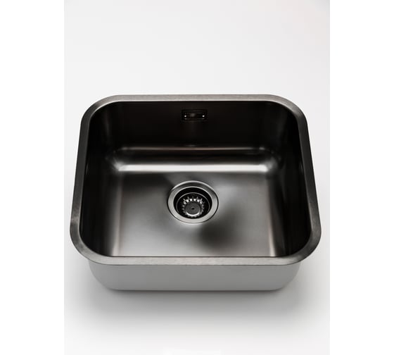 Изображение товара Кухонная мойка из нержавеющей стали Grandex AQUA с PVD покрытием SELECT 49 ANTHRACITE, 49,5x44,5x18,5 2003343