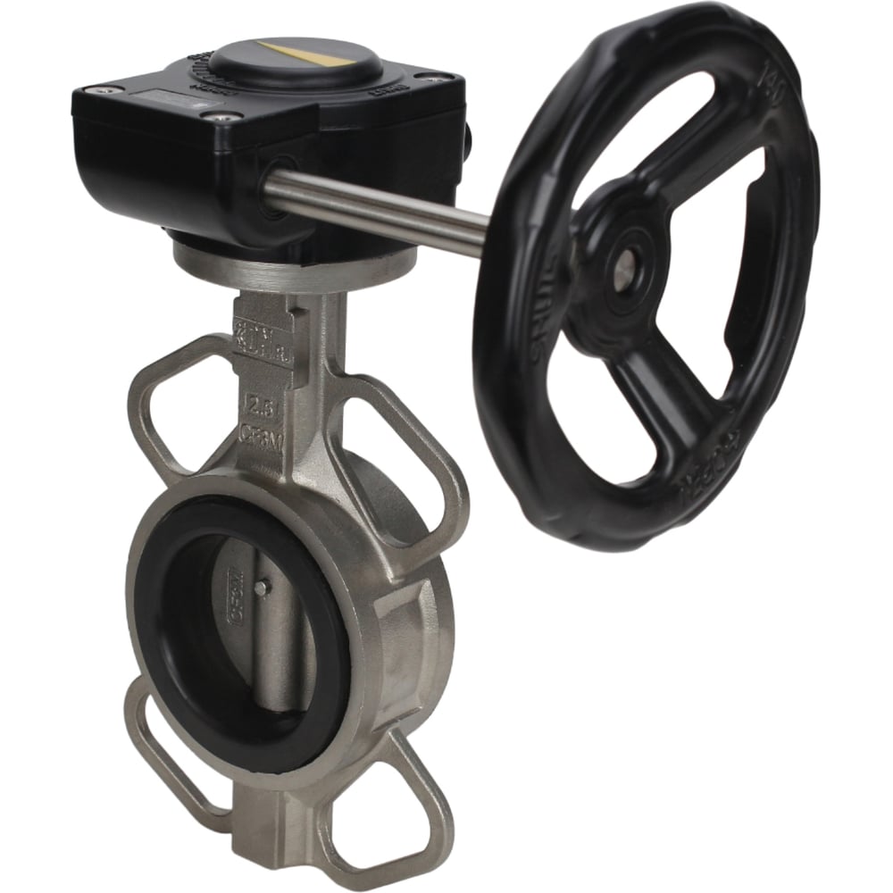 Изображение товара Затвор DN.ru 316L-316L-NBR Ду50 Ру16 с редуктором для промышленности