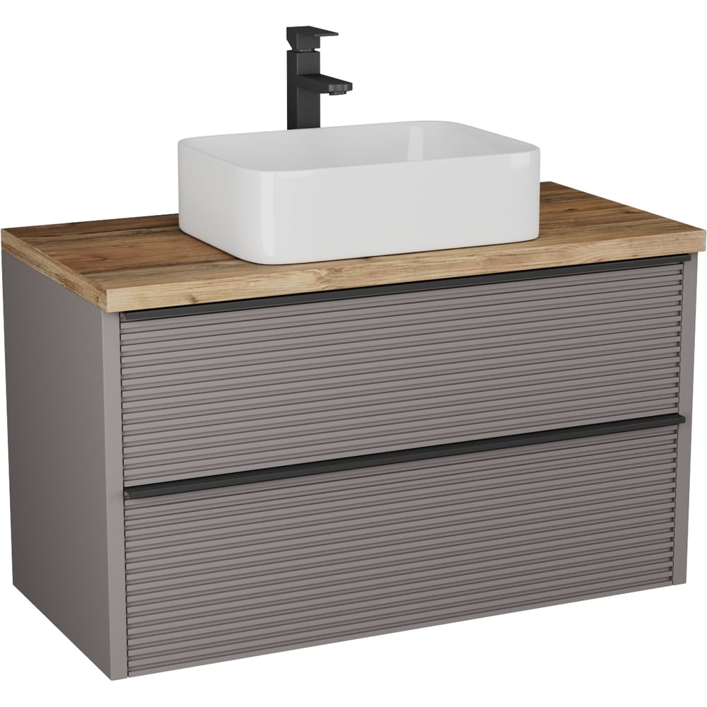 Изображение товара Тумба для ванной Veneciana Torno 105 с 2-мя ящиками, капучино мат, подвесная