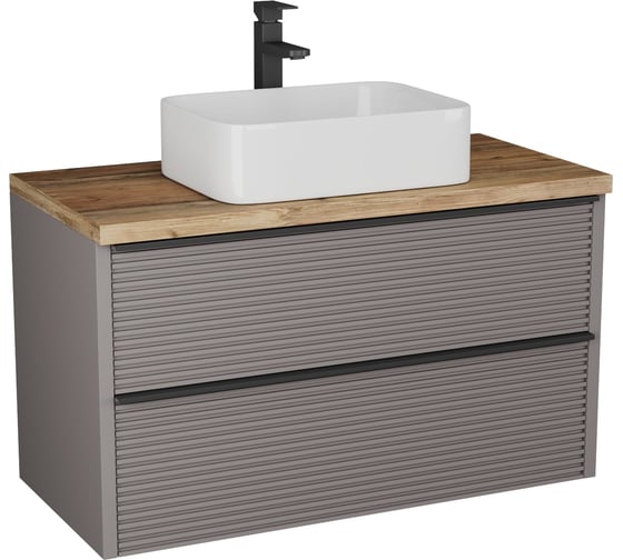 Изображение товара Тумба Veneciana Torno 105 с 2-мя ящиками, под накладной умыв, капучино мат 510519