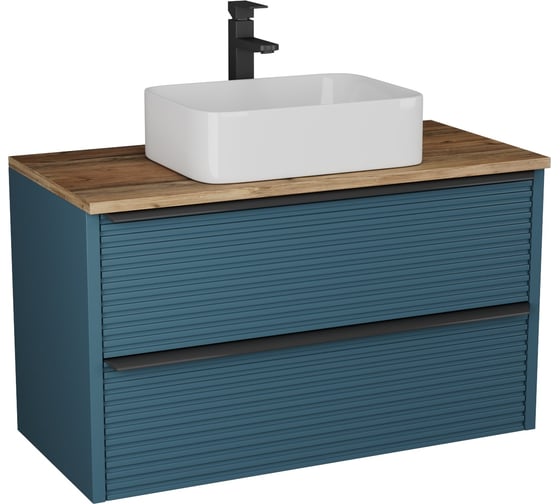 Изображение товара Тумба Торно 105 с 2-мя ящиками, под накладной умыв, сине-зеленый мат Veneciana 510520