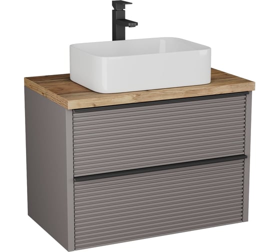 Изображение товара Тумба Veneciana Torno 85 с 2-мя ящиками, под накладной умывальник, капучино мат 58522