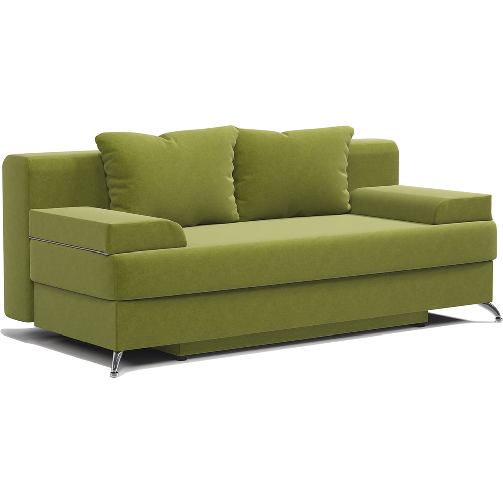 Изображение товара Диван-кровать Шарм Лайт велюр современный стиль зеленый за 35590 рублей