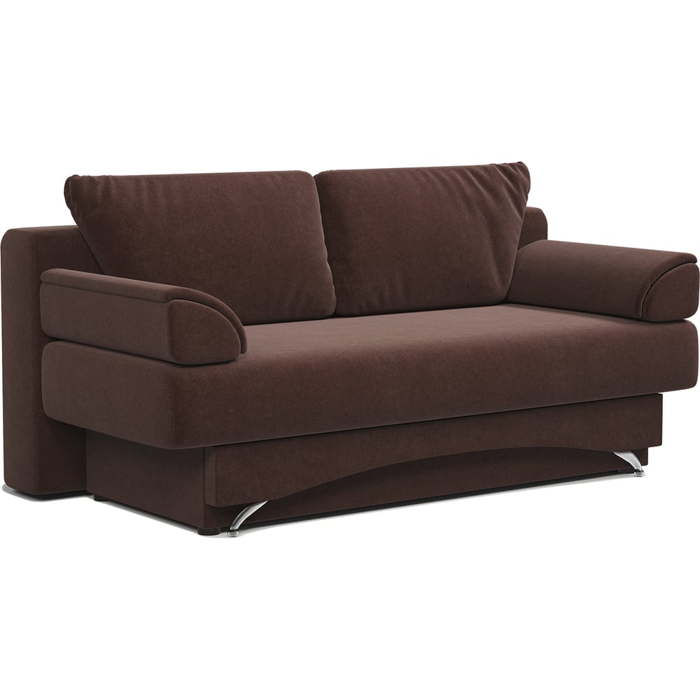 Изображение товара Диван-кровать Шарм Евро 130 велюр Дрим шоколад современный стиль