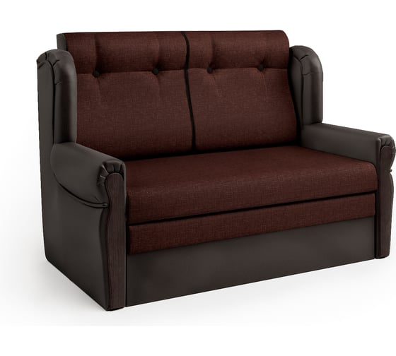 Изображение товара Диван-кровать Шарм Классика 2М шоколад и рогожка 28030015