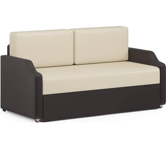 Изображение товара Кушетка Шарм Малыш экокожа, бежевый/коричневый 1910230