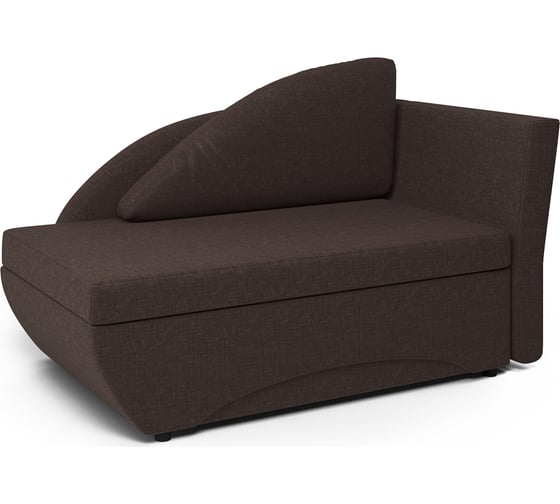 Изображение товара Кушетка Шарм Трио правый, рогожка, шоколад 403210039