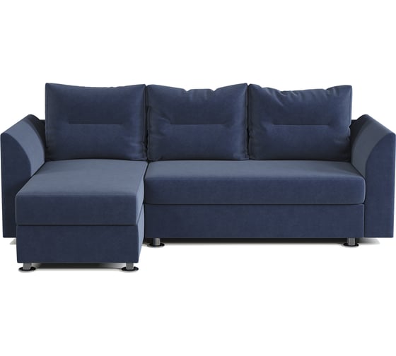 Изображение товара Угловой диван Шарм Ария Скала левый, велюр, Ультра миднайт 170523356