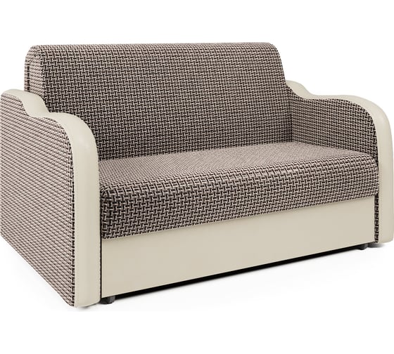 Изображение товара Диван-кровать Шарм Коломбо 140 Корфу коричневый и экокожа, бежевый 30060013