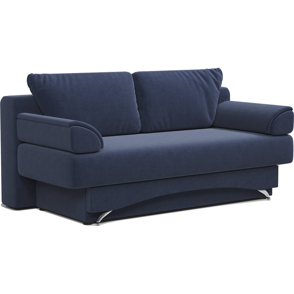 Изображение товара Диван-кровать Шарм Евро 130 велюр Ультра миднайт современный комфортный дизайн