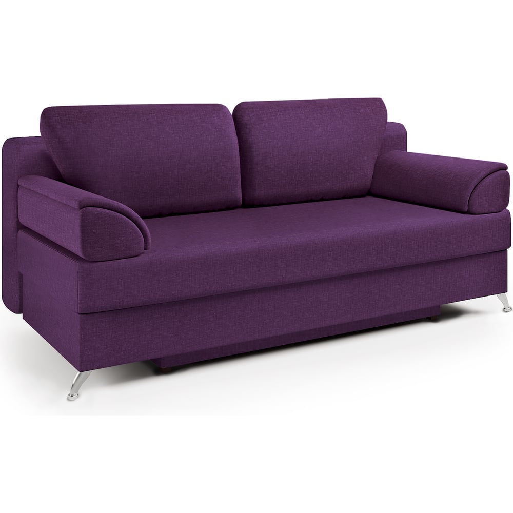 Изображение товара Диван-кровать Шарм Евро фиолетовый 2406002 с механизмом еврокнижка и ящиком для белья