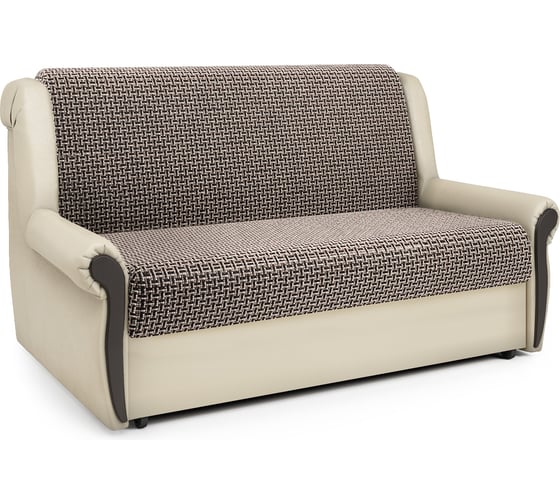 Изображение товара Диван-кровать Шарм Аккорд М 100 Корфу коричневый и экокожа, бежевый 33070095