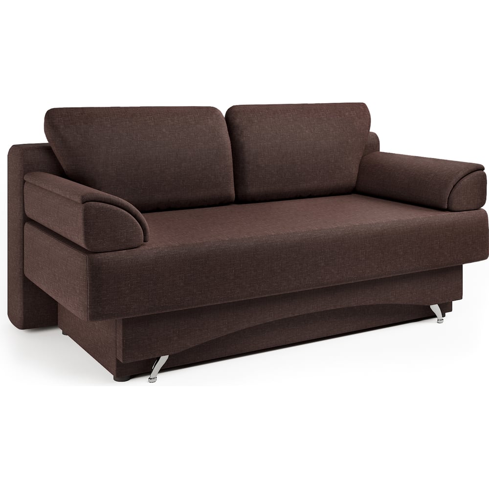 Изображение товара Диван-кровать Шарм Евро 130 шоколад современный стиль с механизмом еврокнижка