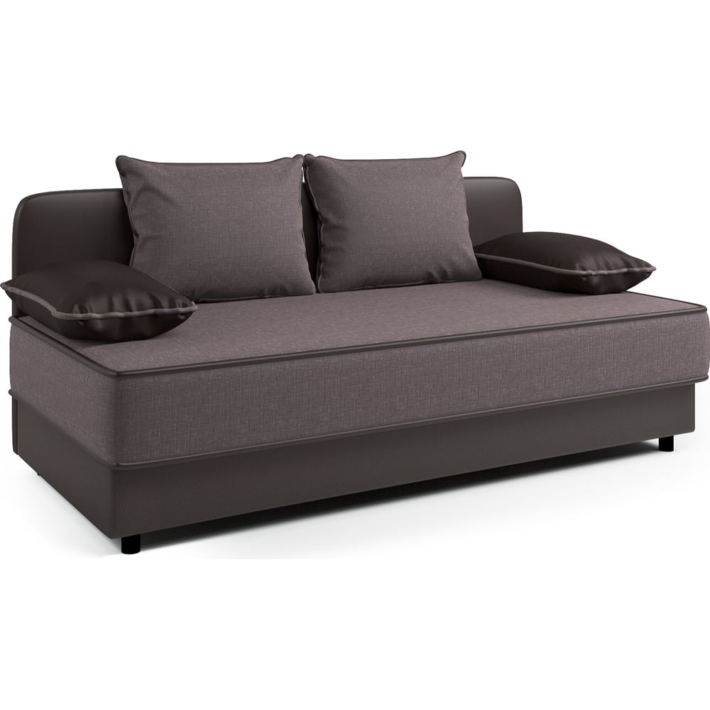 Изображение товара Кушетка Шарм Прима рогожка латте и экокожа шоколад 403210030