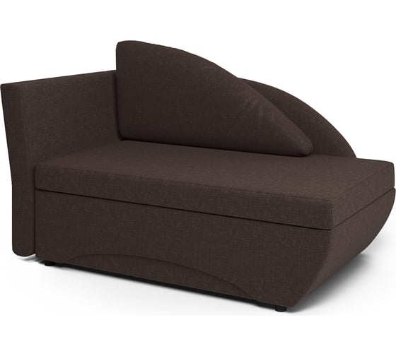Изображение товара Кушетка Шарм Трио левый, рогожка, шоколад 403210044