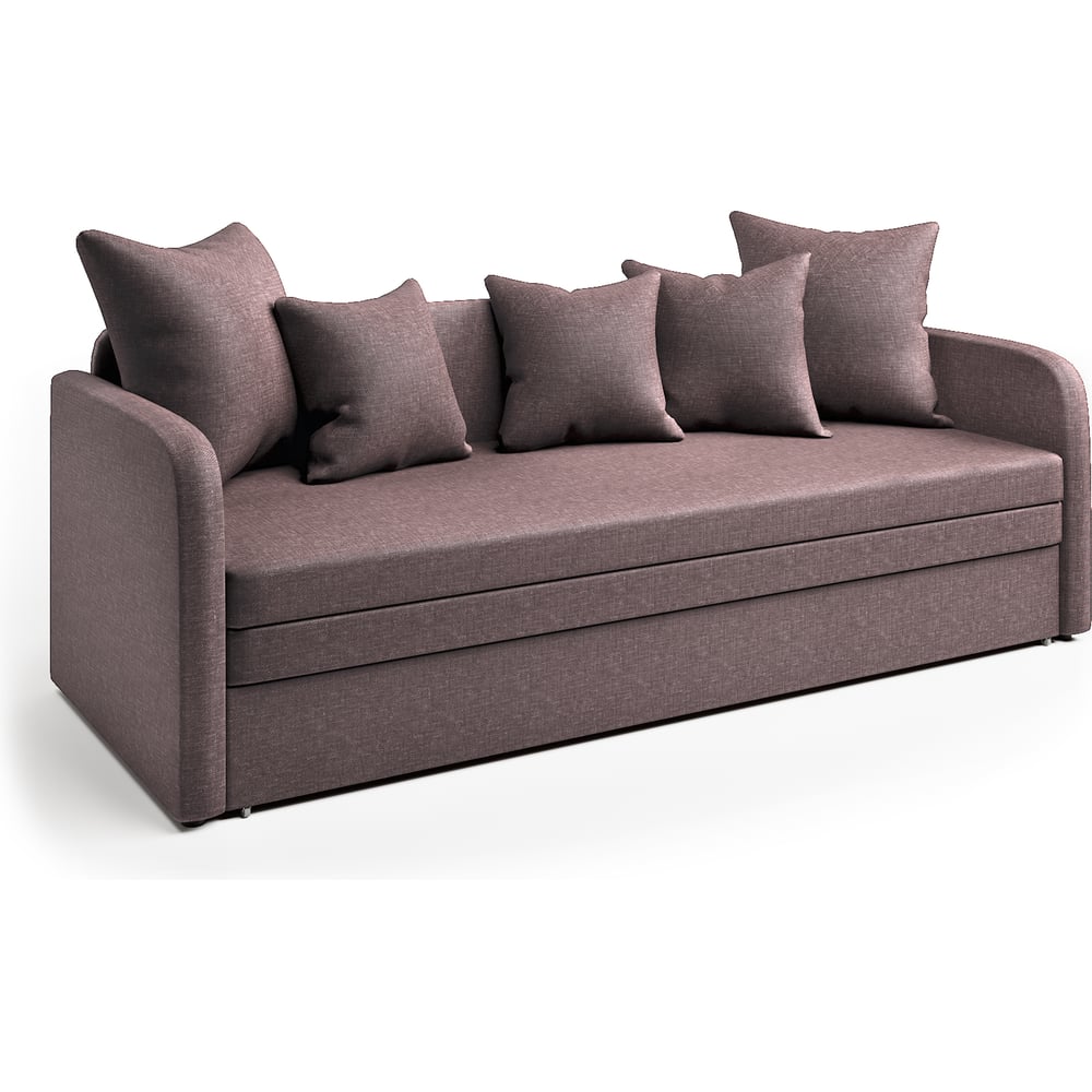 Изображение товара Современная софа Шарм Трио латте 2100x800 мм трансформер с ящиком