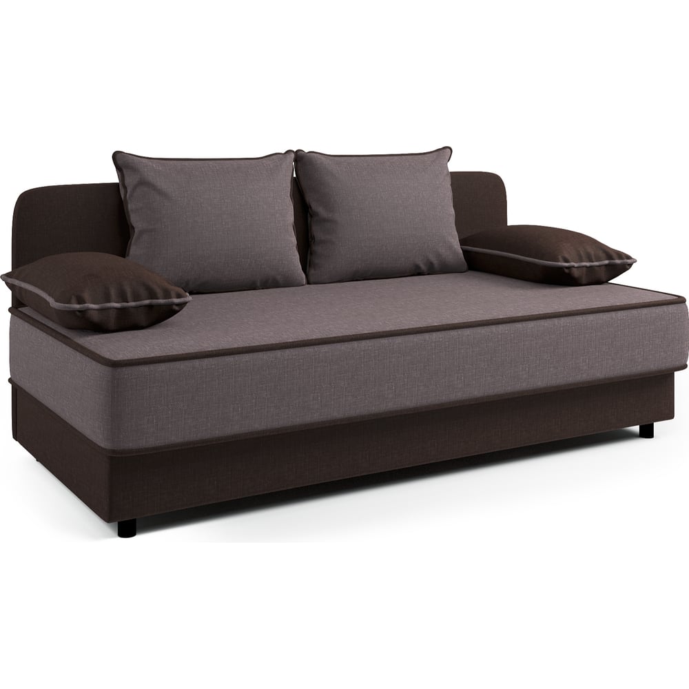 Изображение товара Кушетка Шарм Прима рогожка шоколад и латте современная мебель для гостиной