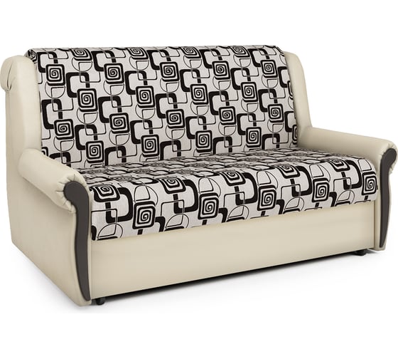 Изображение товара Диван-кровать Шарм Аккорд М 140 экокожа, бежевый и ромб 33070129