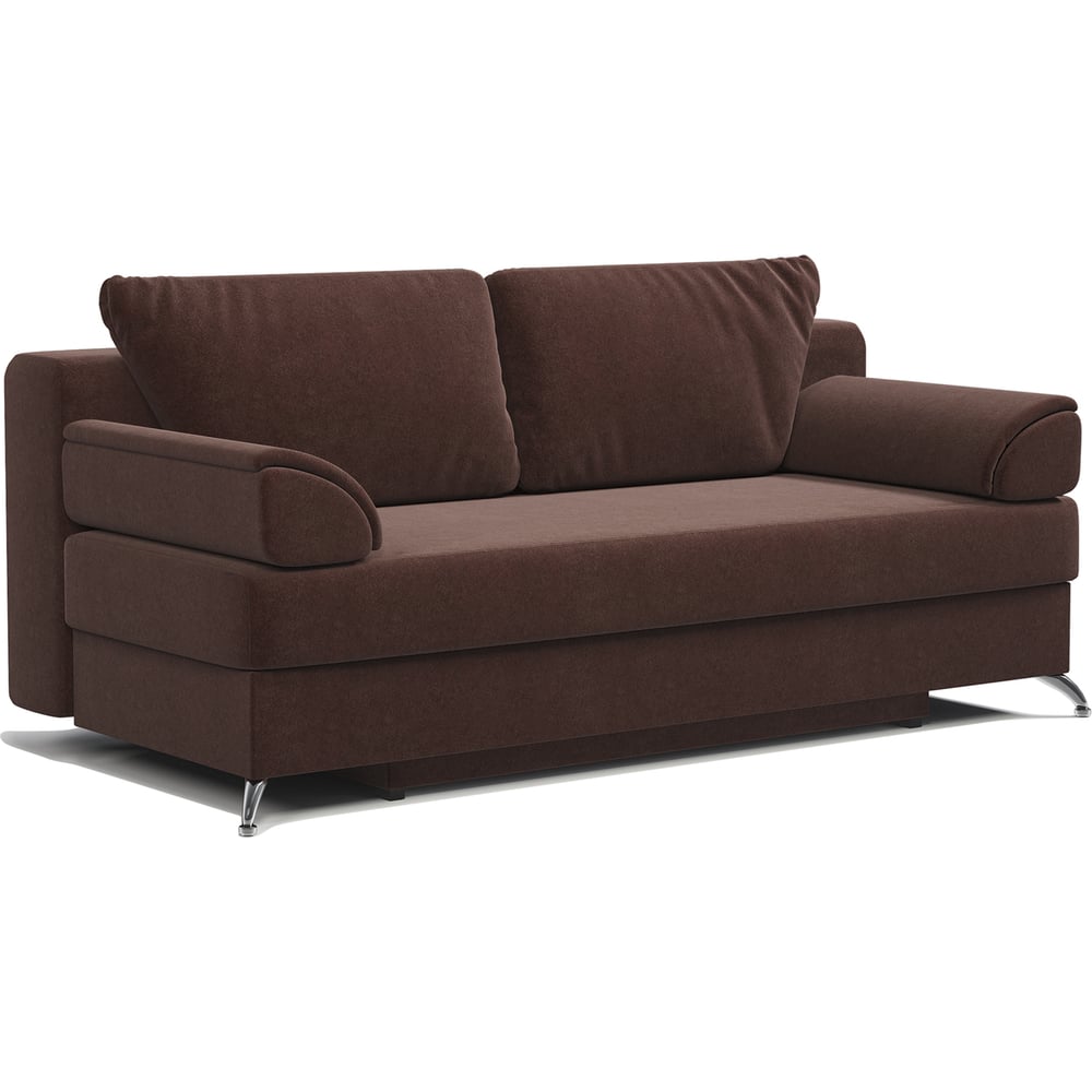 Изображение товара Диван-кровать Шарм Евро велюр, шоколадный, трансформер с ящиком