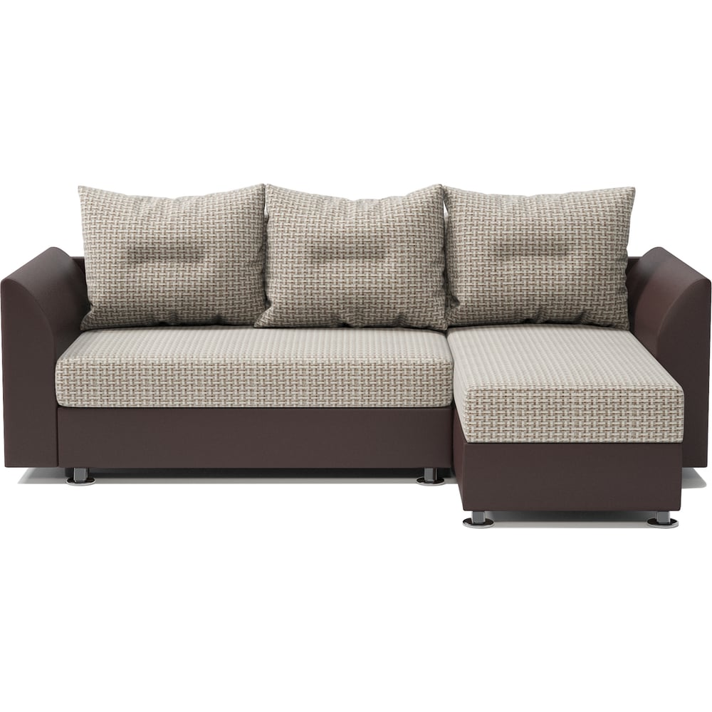 Изображение товара Угловой диван Шарм Ария Скала правый бежевый экокожа современный стиль