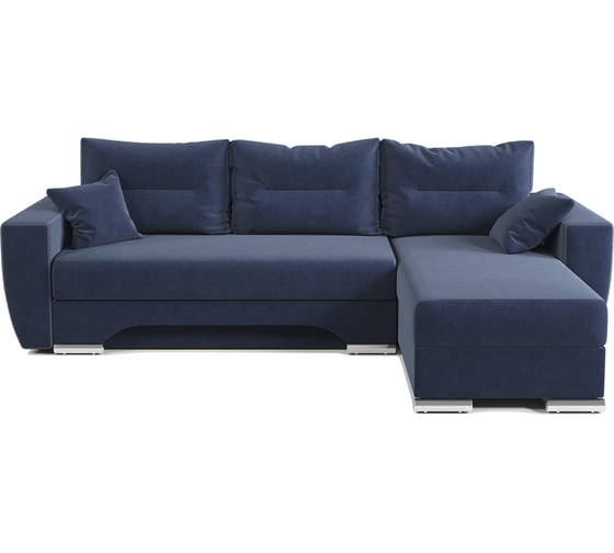 Изображение товара Угловой диван Шарм ЕвроШаг правый, велюр, Ультра миднайт 170523583