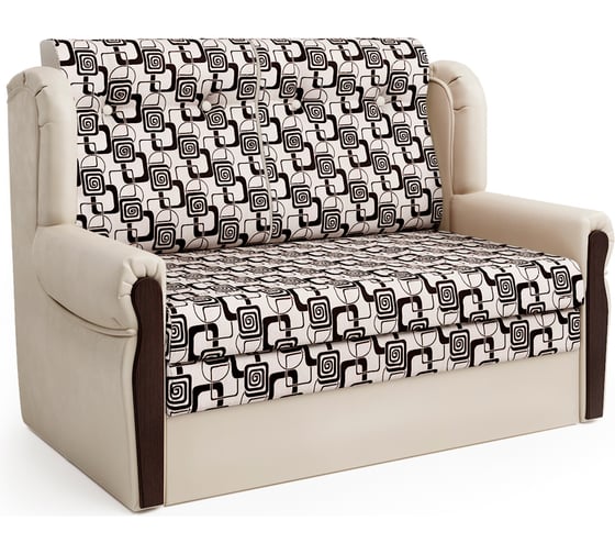 Изображение товара Диван-кровать Шарм Классика 2М экокожа, бежевый и ромб 28030023