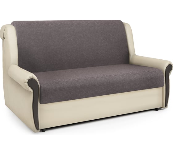 Изображение товара Диван-кровать Шарм Аккорд М 140 рогожка, латте и экокожа, бежевый 33070134