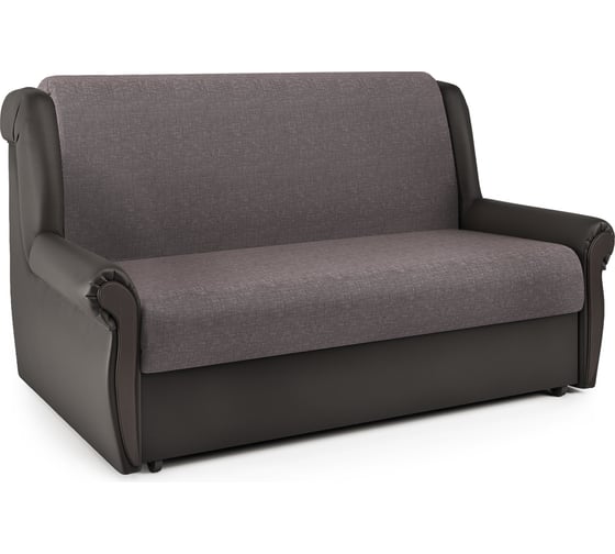 Изображение товара Диван-кровать Шарм Аккорд М 100 рогожка, латте и экокожа, шоколад 33070100