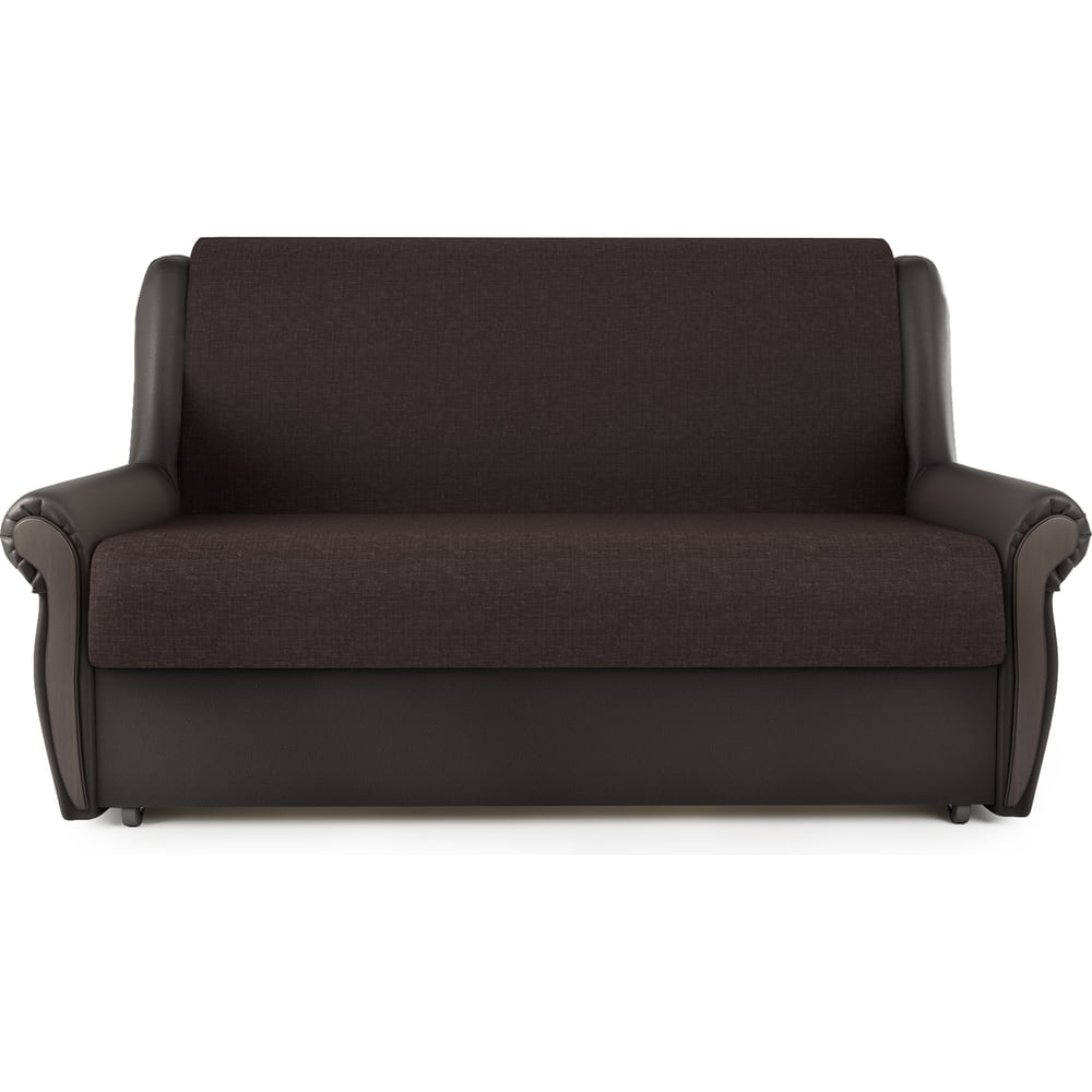 Изображение товара Диван-кровать Шарм Аккорд М из рогожки и экокожи, современный дизайн