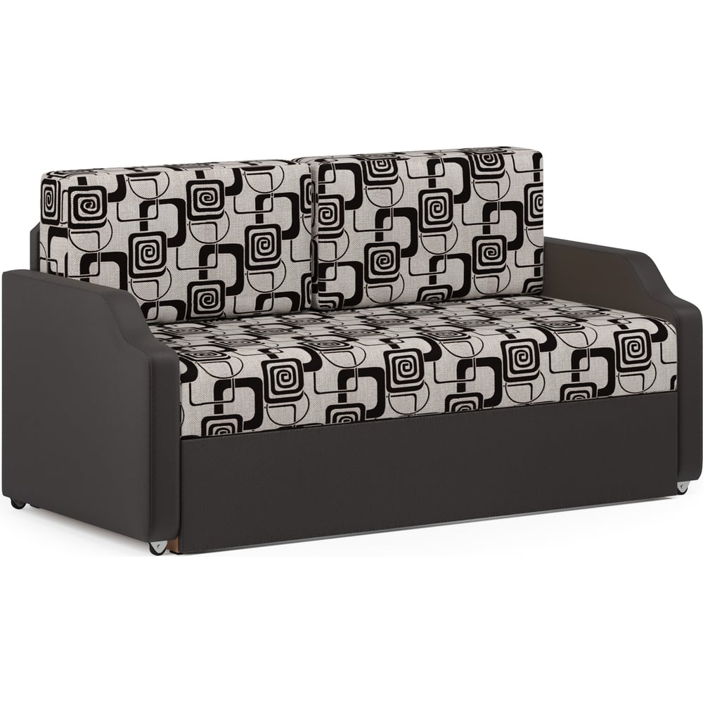 Изображение товара Кушетка Шарм Малыш шенилл, ромб+экокожа, бежевый, современные размеры