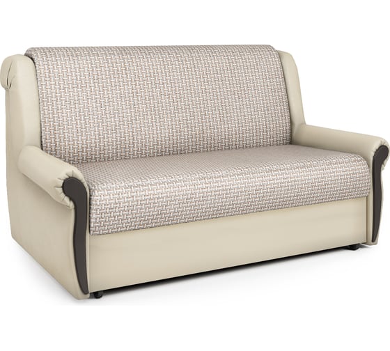 Изображение товара Диван-кровать Шарм Аккорд М 140 Корфу бежевый и экокожа, бежевый 33070137