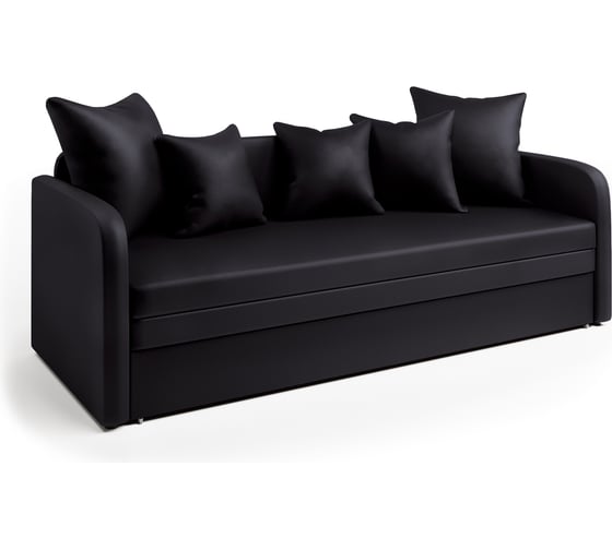 Изображение товара Софа Шарм Трио экокожа, черный 1006024