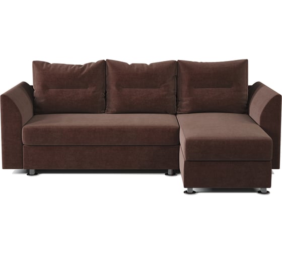 Изображение товара Угловой диван Шарм Ария Скала правый, велюр, Дрим шоколад 170523351